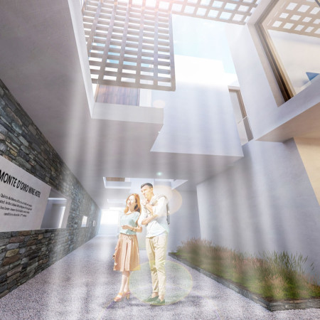 Open Corridors of Stone and Glass Integrating Nature and Wine Culture in a Multifunctional Facility