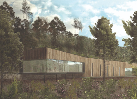 Cantilevered Structure Embraces Nature With Photovoltaic Panels And Sustainable Wood Elements For Wellness Retreat