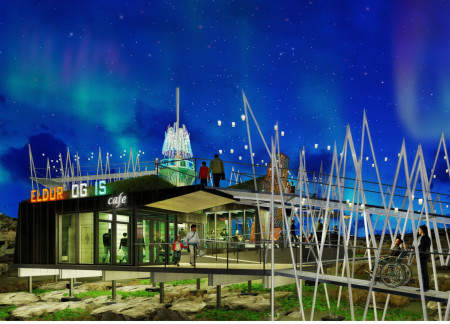 Geothermal Haven Crafted From Recycled Rubber and Stained Glass in Iceland's Rift Valley  
