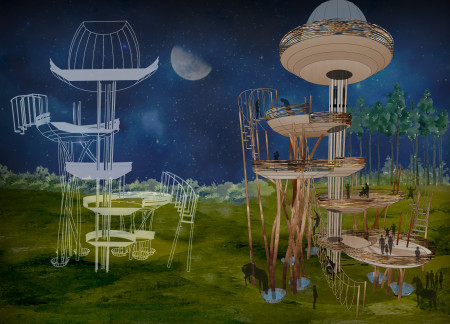Elevated Treehouse Crafted from Timber and Glass Within a Biosphere Reserve  