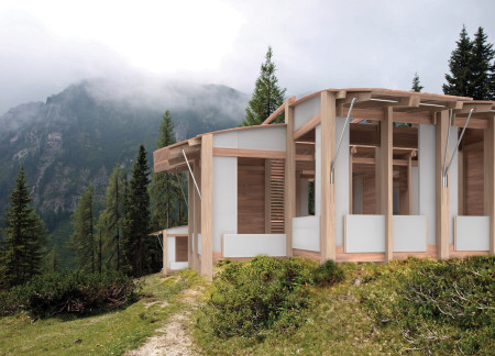 Charred Wooden Shingles and Engineered Timber Form a Tranquil Healing Retreat