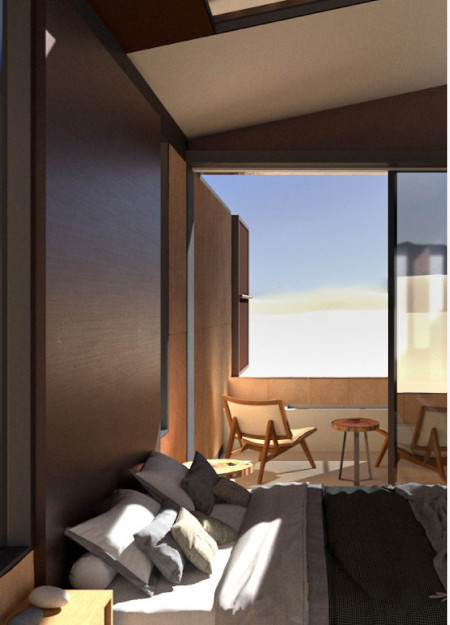 Corten Steel and Adobe Refuge Designed for Desert Sustainability  