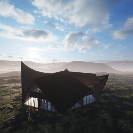 Cave-Inspired Space Crafted From Natural Wood in a Cultural Setting