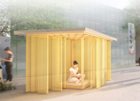 Gold-Flecked Retreat Made From Paulownia and Polycarbonate  
