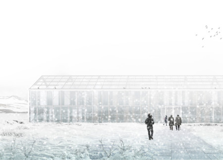 Thermal Glass Facade Reflecting Icelandic Landscapes in a Contemporary Cinema  