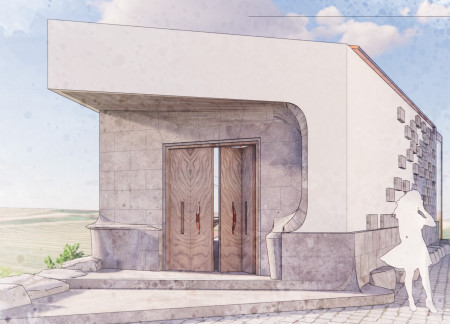 Cork Wood Pavilion Embracing Vineyard Views with Traditional Azulejos  