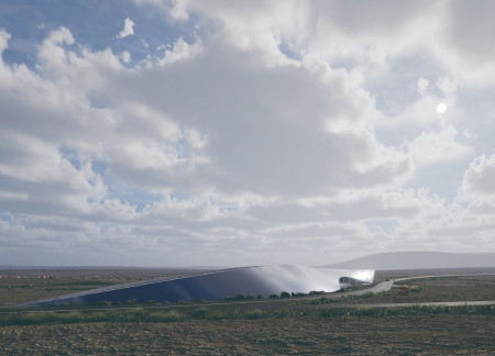 Volcanic Ash Concrete Cinema Embracing Iceland's Natural Landscape