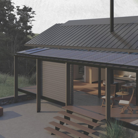 Timber-Clad Retreat with Organic Rainwater Harvesting  