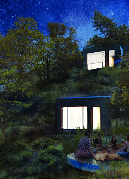 Cabins of Clay and Stone Nestled in Mountain Tranquility  