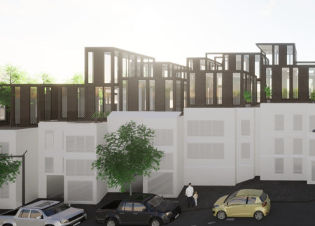 Plywood Panels and Urban Gardening within a Community-Focused Living Space