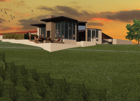 Reflecting Pools and Ceramic Tiles in a Sensory Wine Tasting Experience  