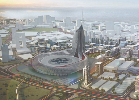 Kinetic Diagrid Structure Integrating Composite Materials and Multipurpose Functions
