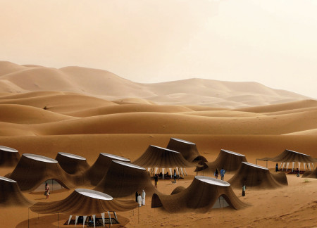 Goat Hair Tents with Aluminum Structures for Desert Living  