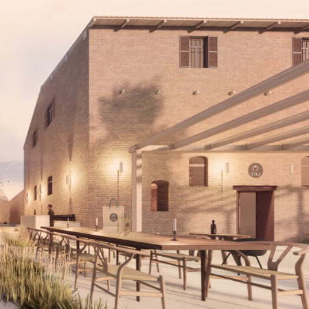Ecological Ponds and Power Wall Define Sustainable Residential Retreat  