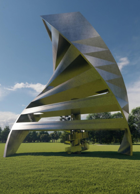 Horseshoe-Shaped Observation Tower Embracing Steel and Glass in the Ardennes 