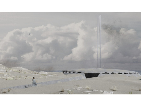 Reflecting Loss Through Sand and Wireframe in an Intimate Memorial Space