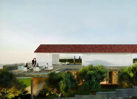 Olive Grove Retreat with Traditional Barn Aesthetic