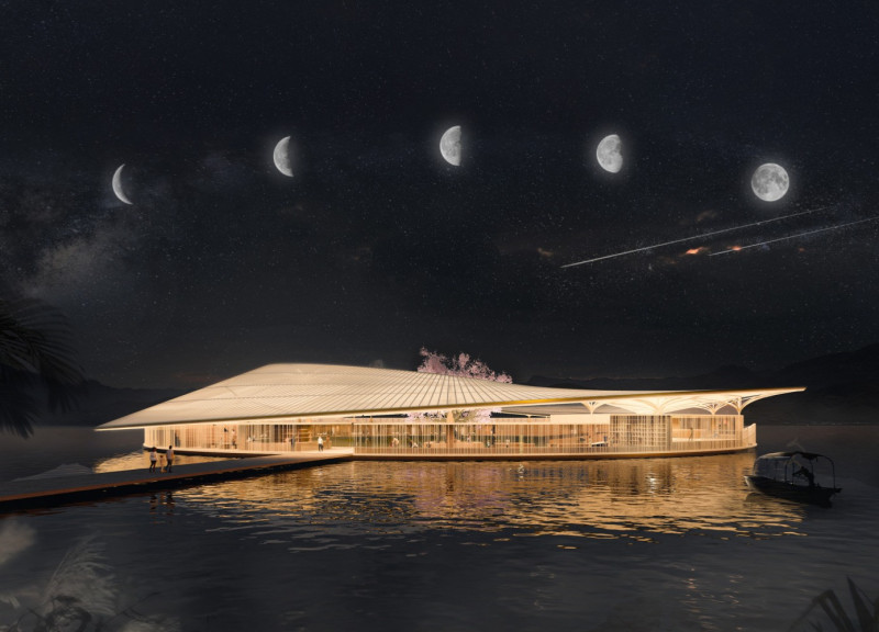 Lunar-Inspired Design Featuring Circular Layout and Sustainable Reinforced Concrete for a Care Center  