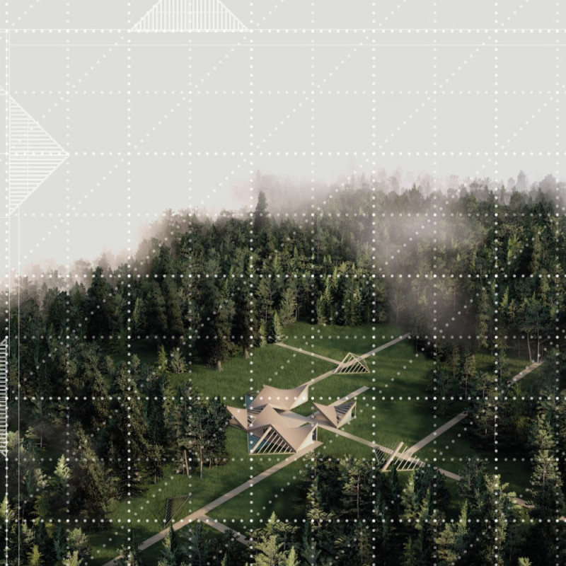 Charred Wooden Shingles and Cross-Laminated Timber Panels Create Harmonious Residential Spaces in a Forested Landscape
