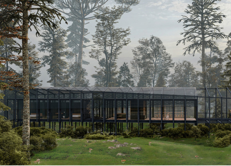 Charred Wooden Shingles and Cross-Laminated Timber Panels Define a Versatile Community Hub