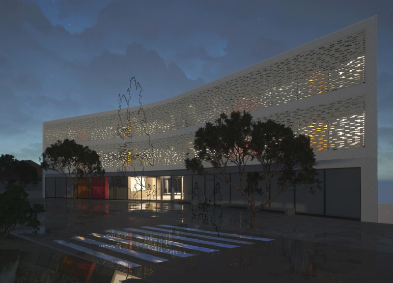 Perforated Brick Facade and Accessible Spaces Enhance Community Living for Seniors