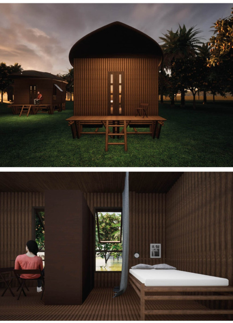 Floating Homes Crafted From Engineered Bamboo With Natural Ventilation Elements