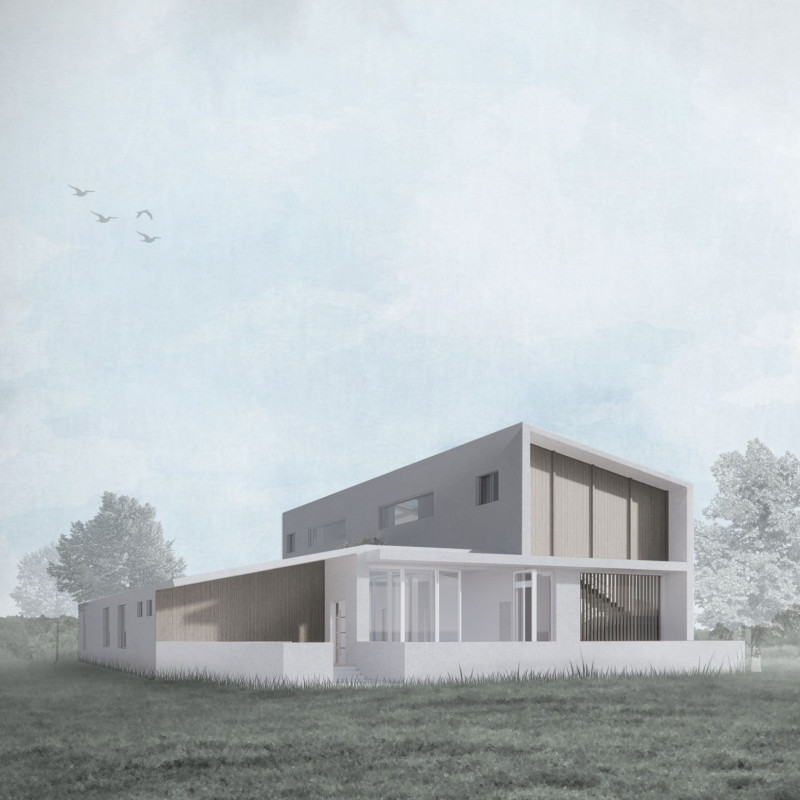Charred Wooden Shingles and Natural Ventilation in a Sustainable Mediterranean Residence