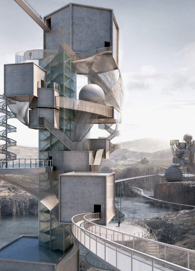 Cylindrical Concrete Structures Reflecting Sacred Geometry Along The Euphrates River