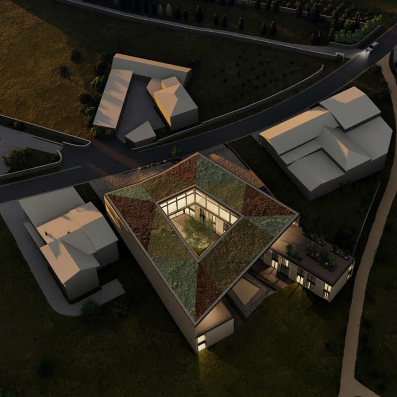 Vegetative Roofs and Indigenous Ceramics in a Community-Centric Elderly Care Home