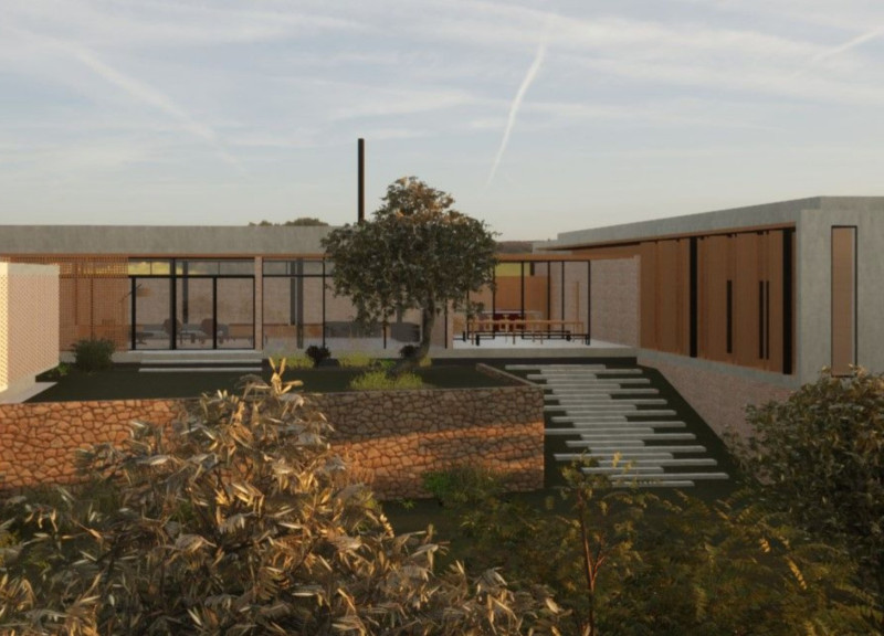 Terracotta Walls and Circular Atrium Create An Engaging Community Space For Olive Oil Heritage  