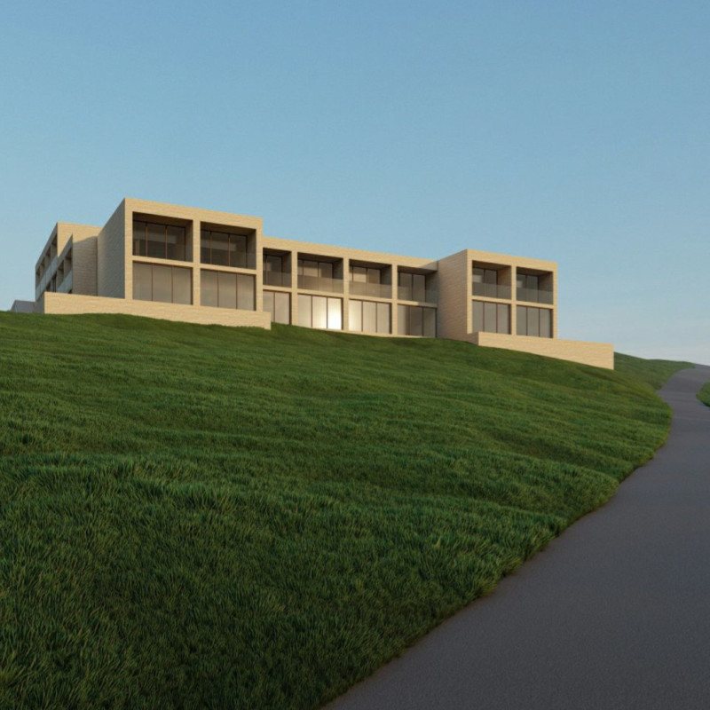 Senior Living Community Featuring Rammed Earth and Expansive Glass Facades