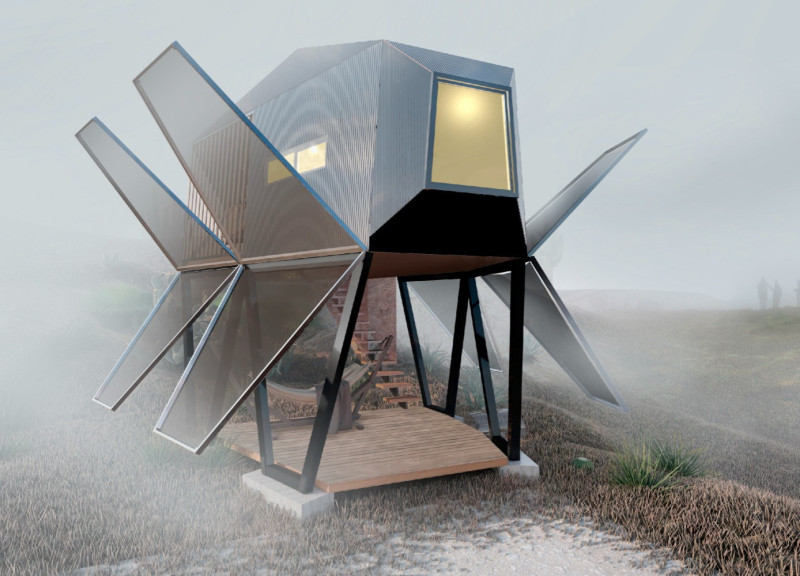 Fog-Capturing Residence With Recycled PVC Roofing and Galvanized Steel Structure  
