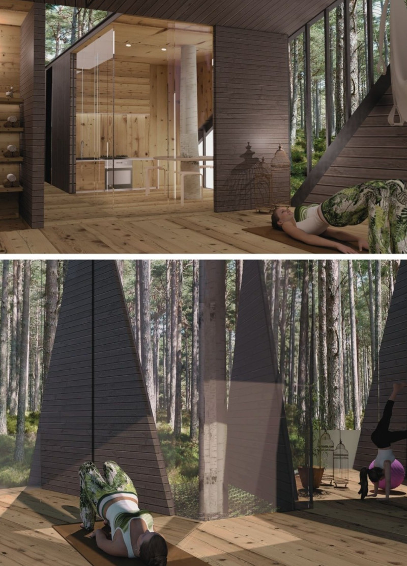Charred Wooden Shingles and Cross-Laminated Timber Panels Transform Community Gathering Spaces