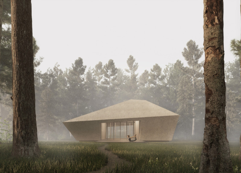Charred Wooden Shingles and Green Roofs Elevate Community Engagement Spaces  
