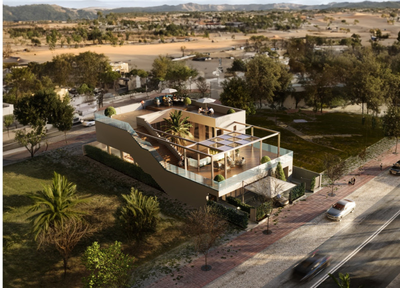 Charred Wooden Shingles and Precast Elements Define Versatile Residential Living in the UAE
