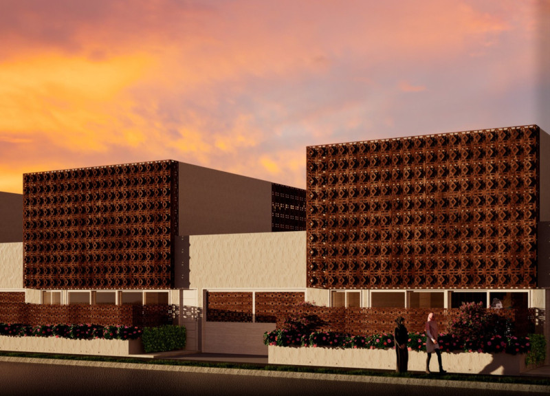 Charred Wooden Shingles and Modular Form Create Community-Focused Space with Natural Light