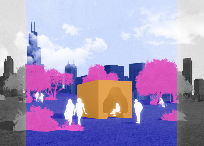 Recycled Cardboard Structure Creating Interactive Reading Spaces in Urban Environments  