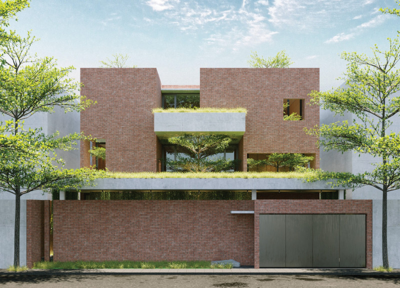 Charred Wooden Shingles and Vertical Gardens Defining Sustainable Urban Living