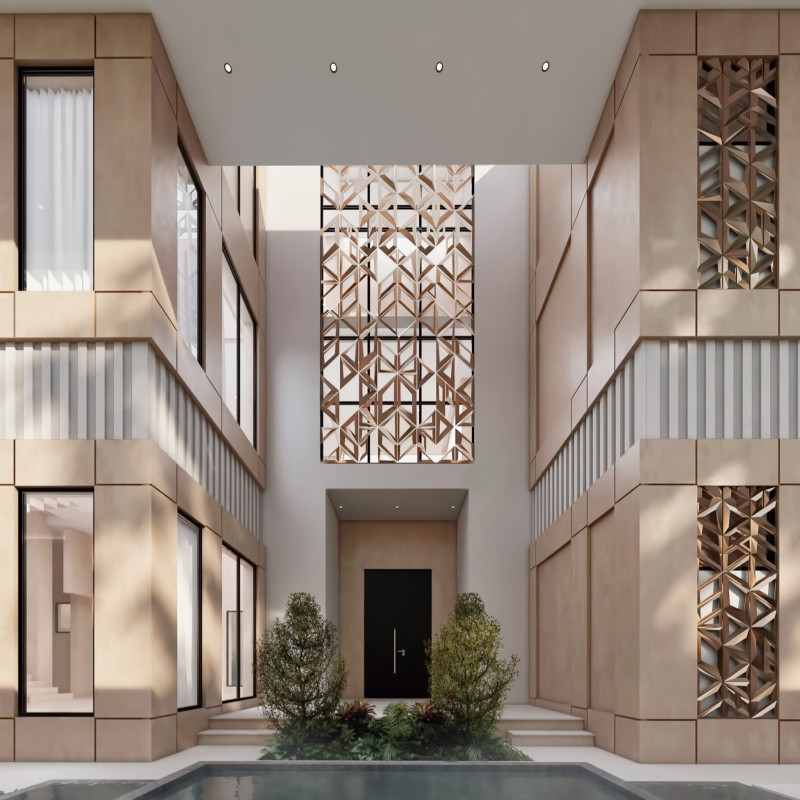 Charred Wooden Shingles and Cross-Laminated Timber Panels in a Versatile Community Space