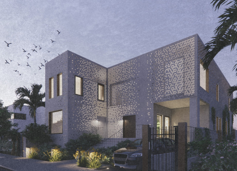 Charred Wooden Shingles and Natural Stone Form a Sustainable Community Hub