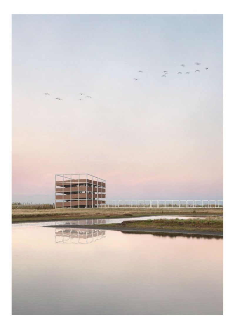Cantilevered Observation Tower Featuring Brick Cladding and Spiral Accessibility in Southern Dakota