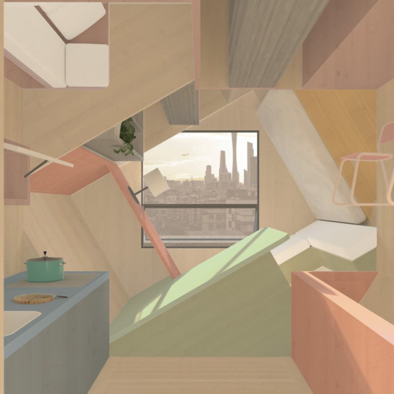 Rotating Living Spaces Featuring Transparent Glass and Natural Timber Elements