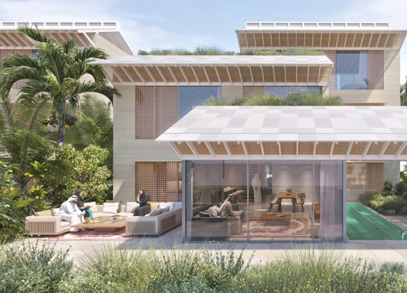3D-Printed Walls and Natural Stone Integration in a Sustainable Urban Residence