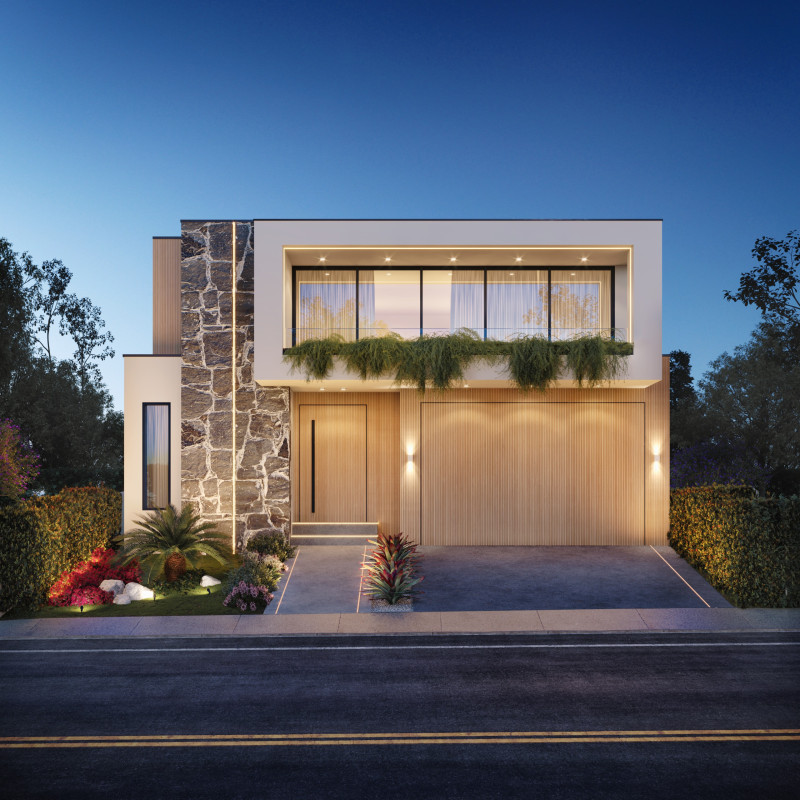 Cantilevered Glass and Natural Slate Home Integrated with Native Landscape Elements  