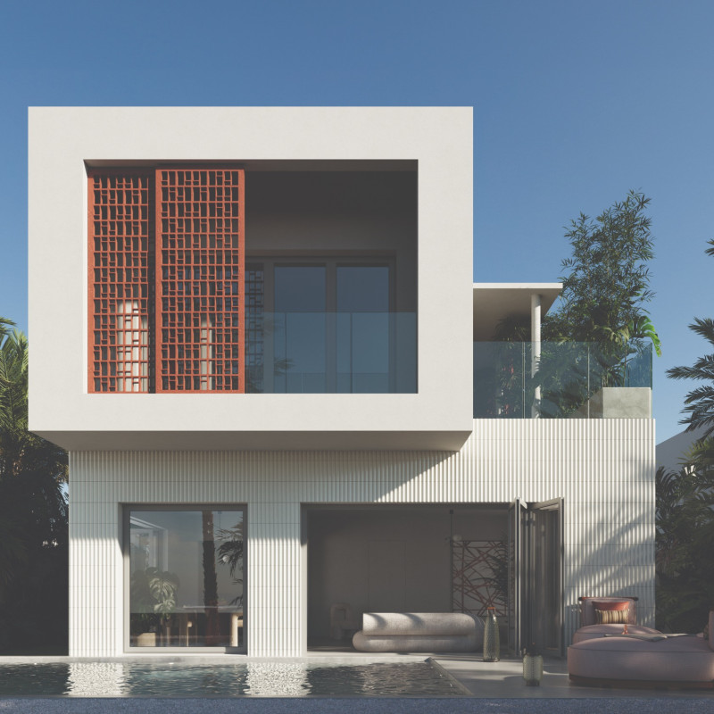 Majlis-Inspired Residence with Sustainable Photovoltaics and Expansive Glazing  