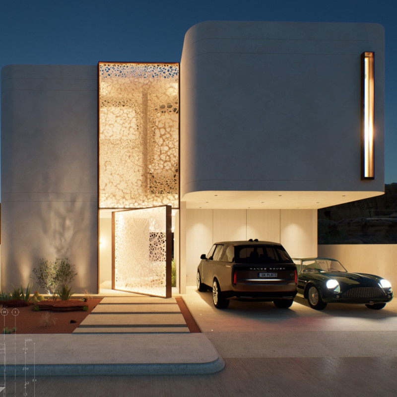 Lattice Facade and 3D Printed Concrete Defining Sustainable Residential Living  