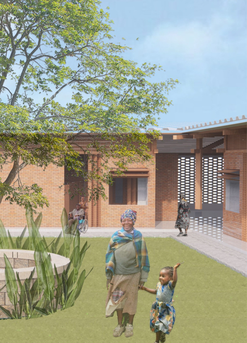 Charred Shingles and Glass Facades in a Bio-Integrated Community Space