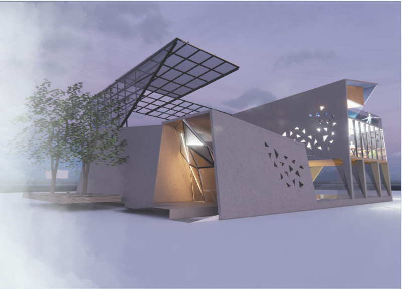 Charred Wooden Shingles and Cross-Laminated Timber Panels Define A Sustainable Community Space
