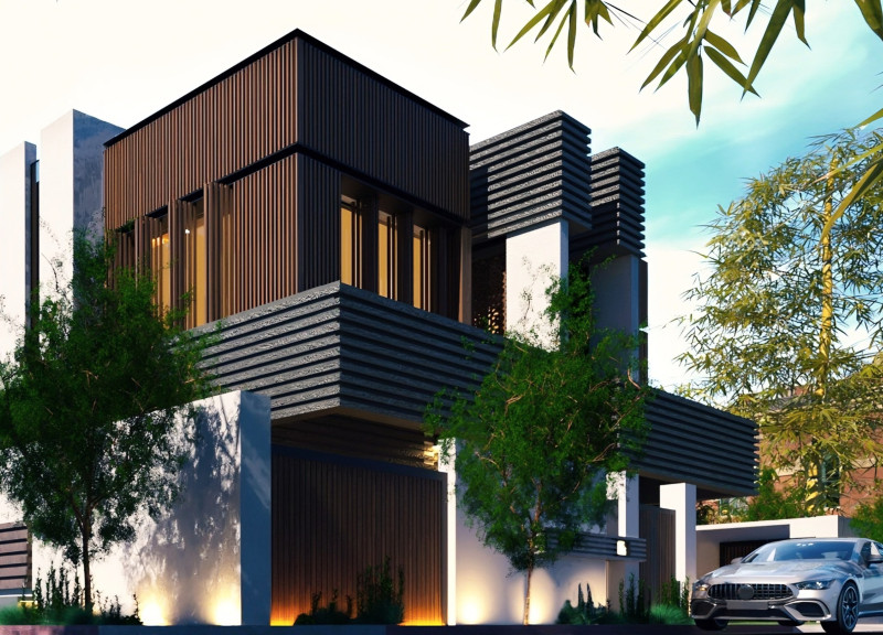 CNC-Cut Screens and Galvanized Steel Create an Inviting Emirati Home with Sustainable Design Features