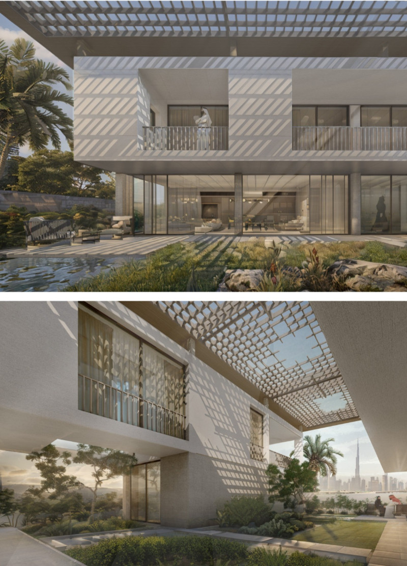 Sustainable Living Enveloped in Fiber-Cement Walls and Patterned Screens  
